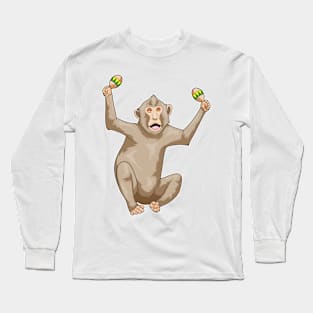 Monkey Musician Maracas Music Long Sleeve T-Shirt